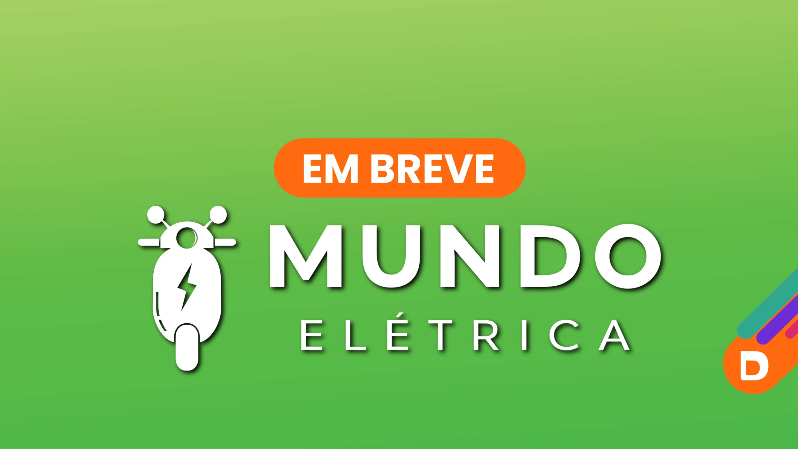 Imagem com texto “Em breve Mundo Elétrica” anunciando nova loja no Shopping D com ícone de scooter elétrica. - Shopping D